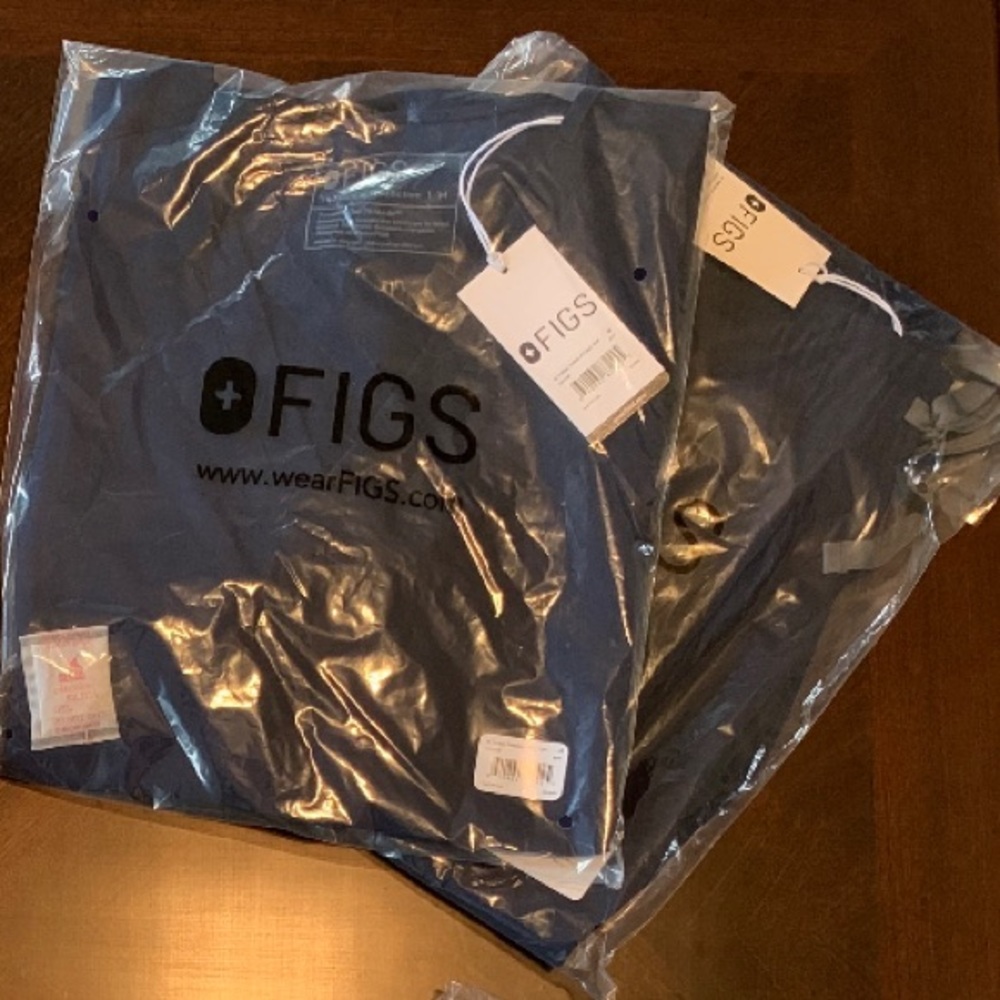 Navy Blue Figs Scrub Set
